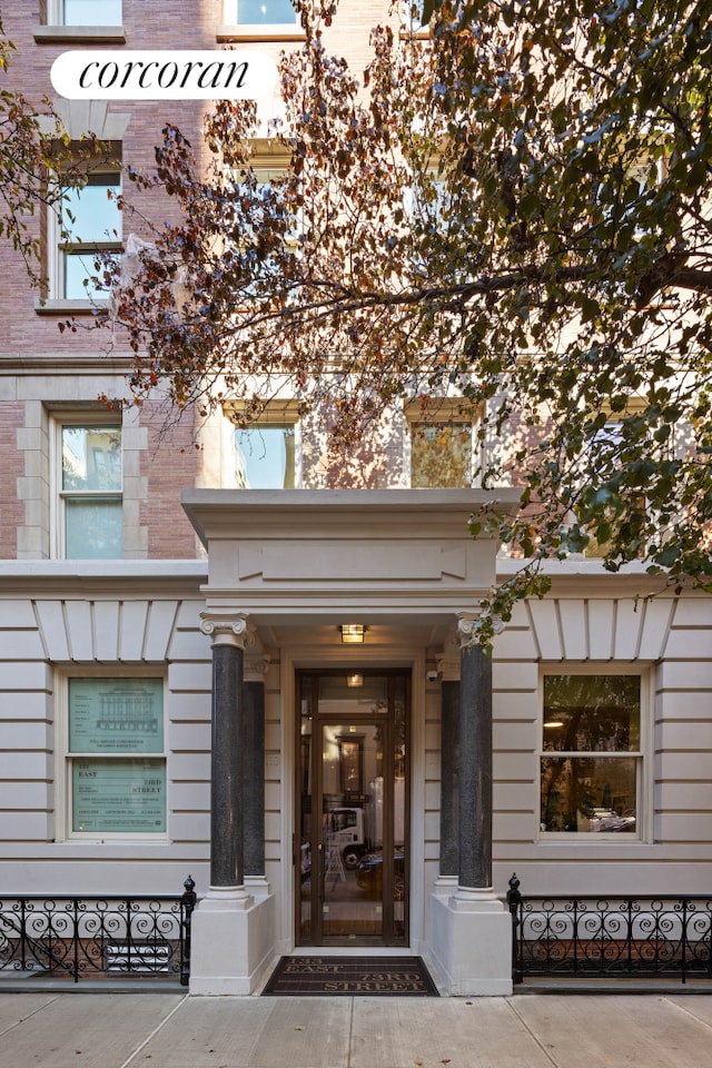 view of exterior entry