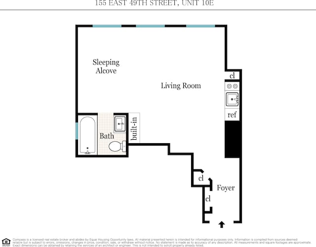 155 E 49th St Unit 10E, New York City, NY 10017 - home floor plan