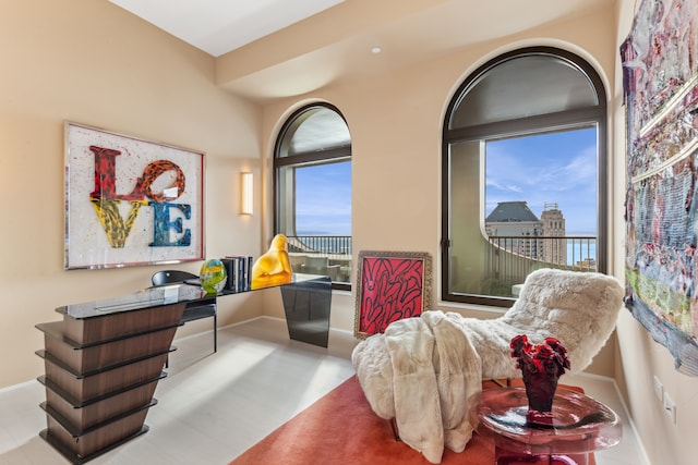 sitting room featuring baseboards
