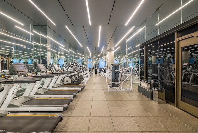 view of exercise room