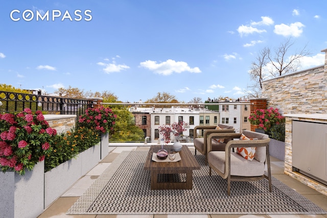 balcony with an outdoor living space