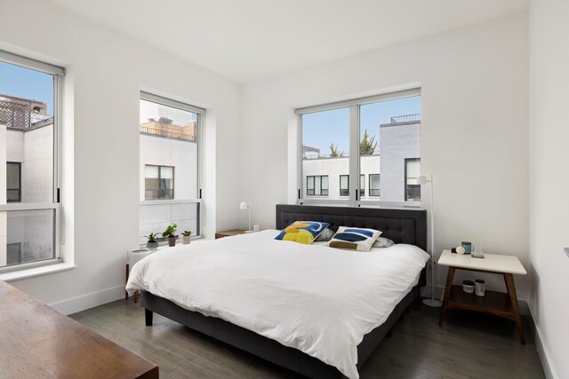 bedroom featuring hardwood / wood-style flooring