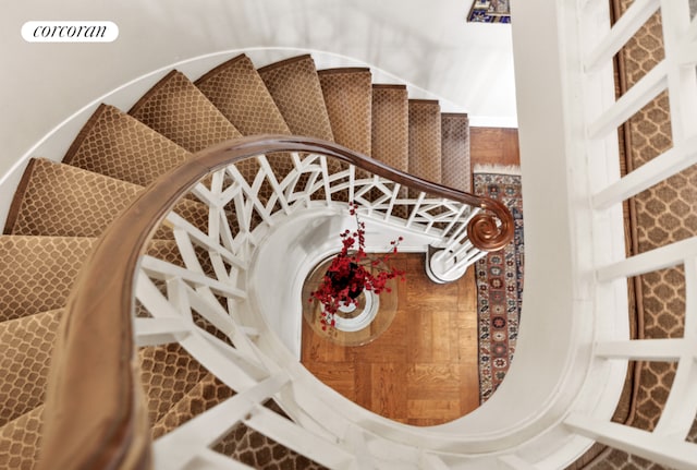 stairs featuring visible vents