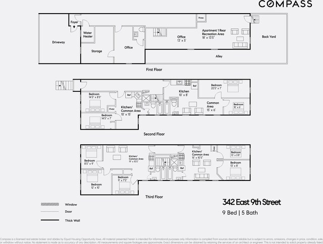 342 E 9th St, New York City NY, 11218, 9 bedrooms, 4.5 baths multi for sale