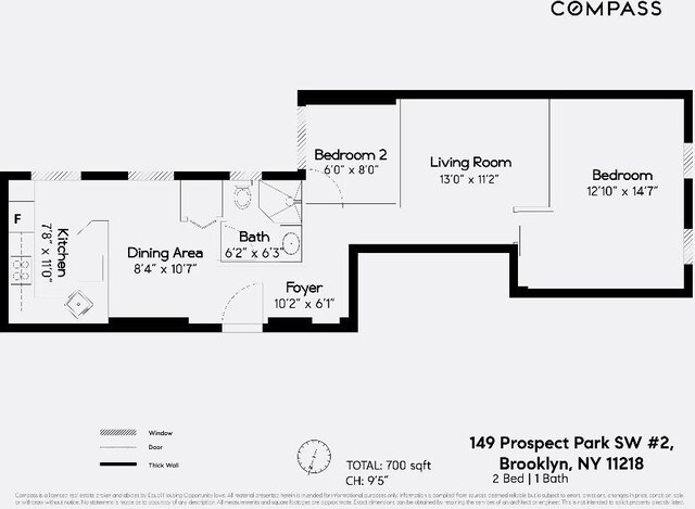 Listing photo 2 for 149 Prospect Park SW Unit 2, New York City NY 11218