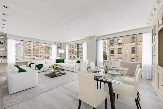 interior space featuring light hardwood / wood-style floors