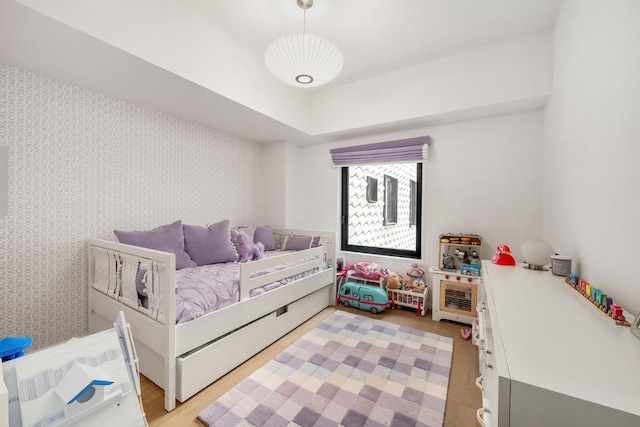 bedroom featuring light hardwood / wood-style floors