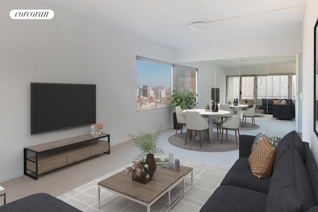 170 Park Row Unit 25A, New York City, NY 10038 - view of carpeted living area