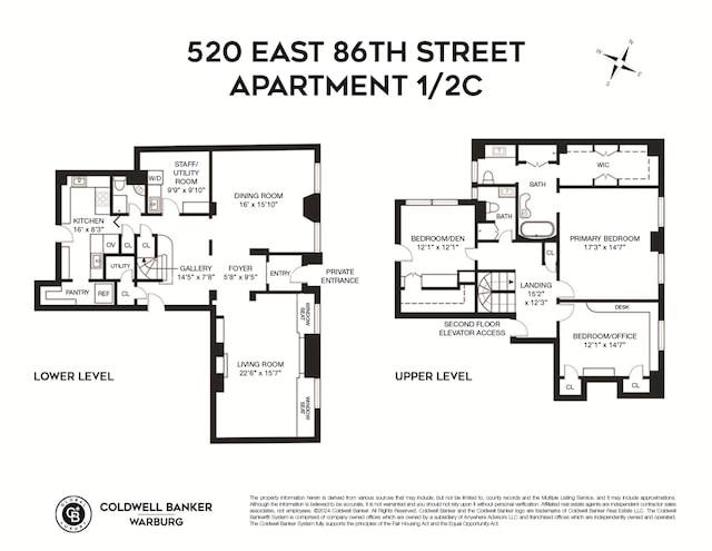 520 E 86th St Unit 1/2C, New York City, NY 10028 - view of layout