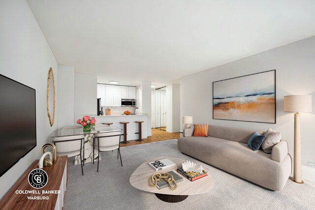 spare room featuring light parquet flooring