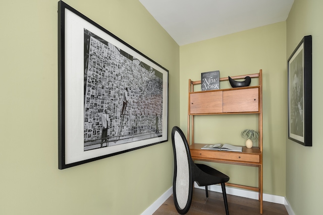 50 Bridge Park Dr Unit 24A, New York City, NY 11201 - office featuring baseboards and wood finished floors