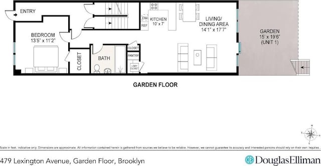 479 Lexington Ave Garden, Unit Garden, New York City NY, 11221, 1 bedrooms, 1 bath condo for sale