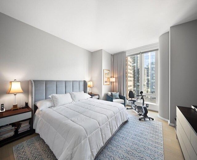 50 W St Unit 18-B, New York City, NY 10006 - bedroom with light wood finished floors