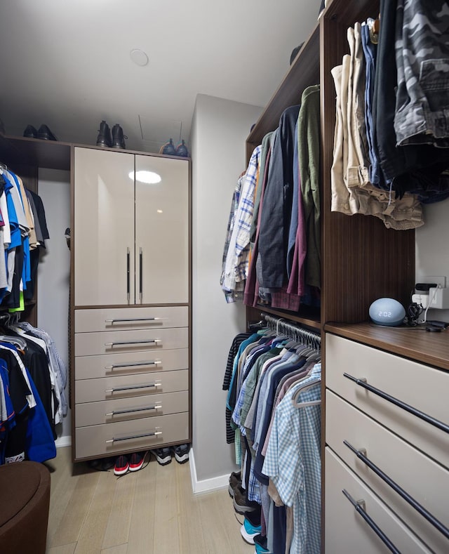 view of walk in closet