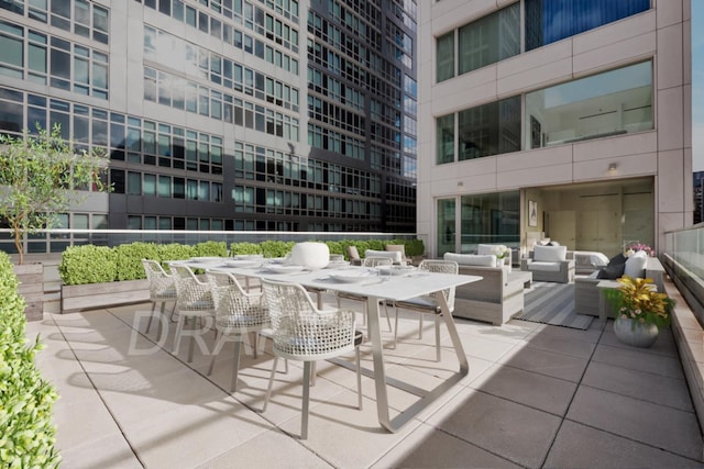 view of patio with outdoor lounge area