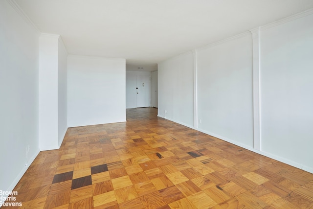 empty room featuring light parquet flooring