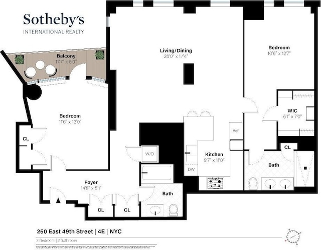 250 E 49th St Unit 4E, New York City NY, 10017, 2 bedrooms, 2 baths condo for sale