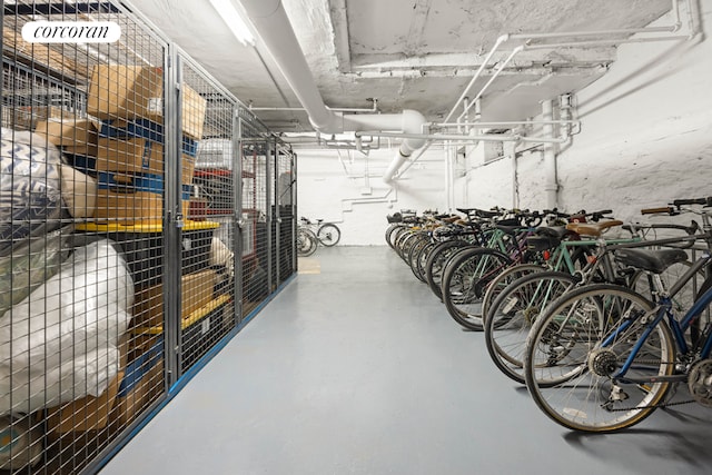 garage with bike storage