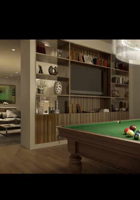 234 E 23rd St Unit 4-A, New York City, NY 10010 - game room featuring wood finished floors and pool table