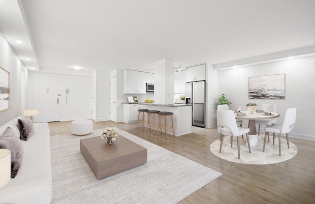16 W 16th St Unit 8Rs, New York City, NY 10011 - living area with recessed lighting and light wood-style flooring