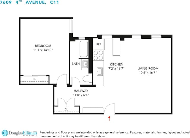 7609 4th Ave Unit C11, New York City, NY 11209 - view of room layout