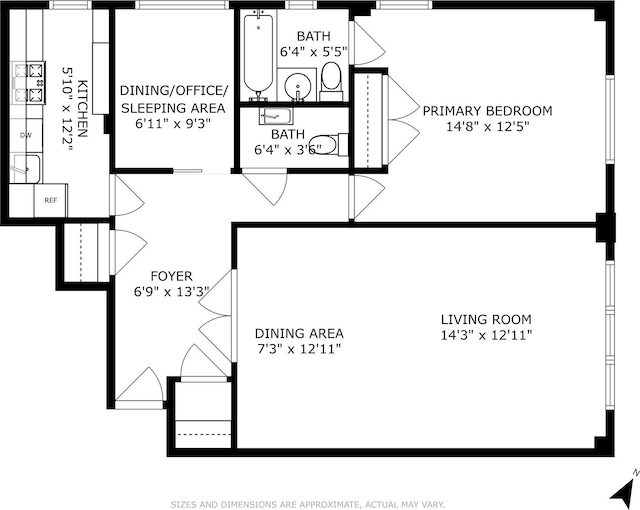 45 W 54th St Unit 8A, New York City, NY 10019 - home floor plan