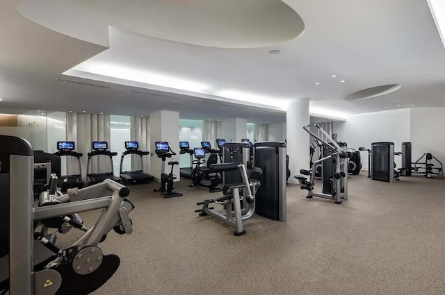 view of workout area