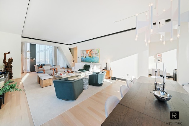 living room featuring wood finished floors