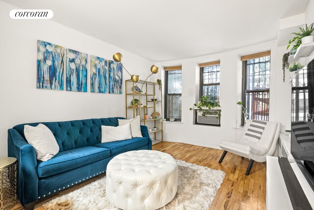 living room featuring hardwood / wood-style floors