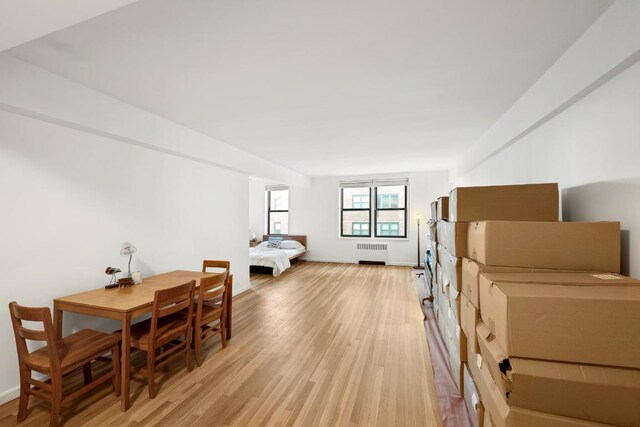 living room featuring light hardwood / wood-style flooring