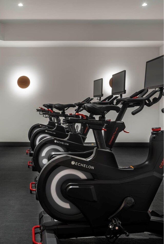 30 Front St Unit 28B, New York City, NY 11201 - gym featuring recessed lighting and baseboards