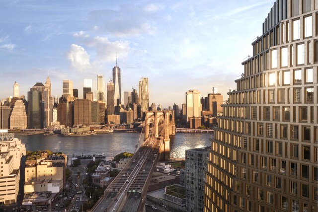 30 Front St Unit 28B, New York City, NY 11201 - skyline view with a large body of water and a notable bridge
