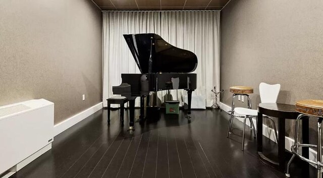 miscellaneous room featuring dark wood-type flooring