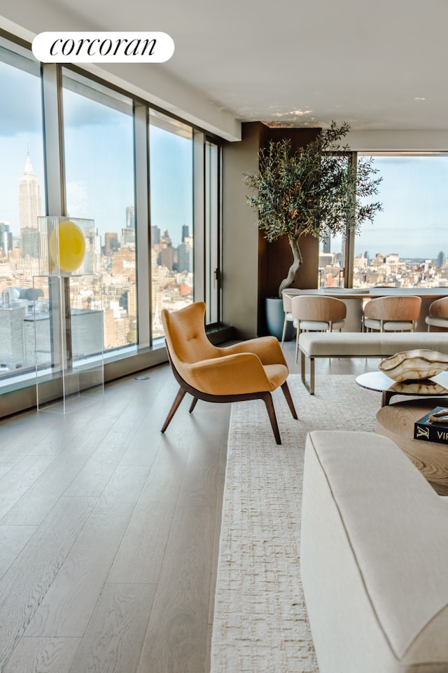 500 W 18th St Unit West30C, New York City, NY 10011 - lobby with a skyline view and a wall of windows