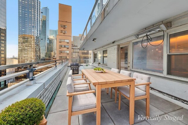 balcony with a grill