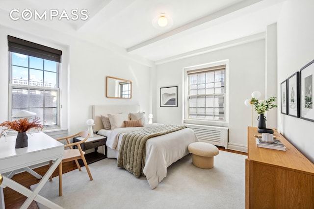 25 5th Ave Unit 6C, New York City, NY 10003 - bedroom with beam ceiling