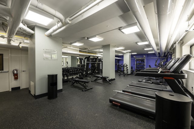 view of exercise room