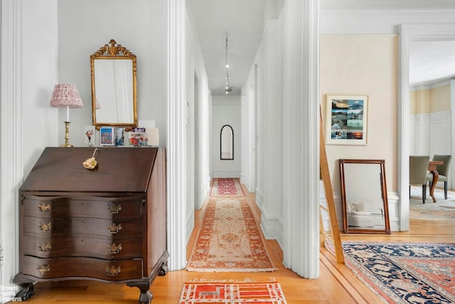 hall featuring hardwood / wood-style floors