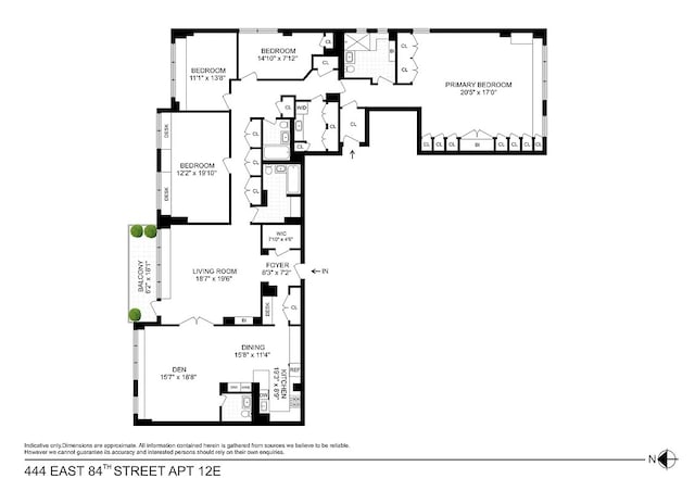 444 E 84th St Phe, Phe, New York City, NY 10028 - view of floor plan / room layout