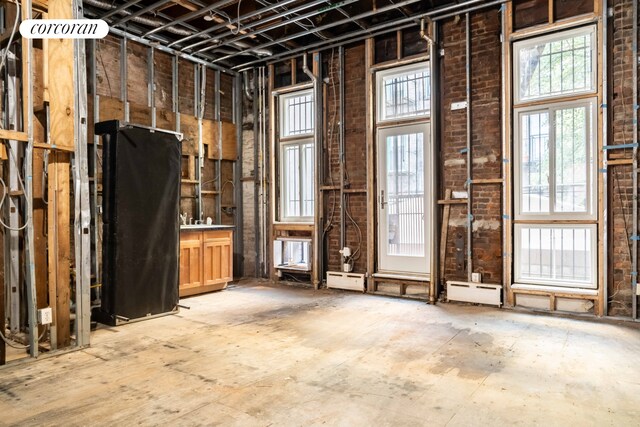 living room featuring dark hardwood / wood-style floors