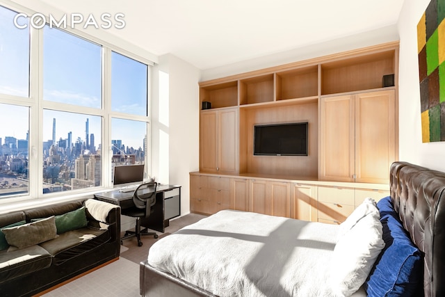 181 E 90th St Unit Ph32A, New York City, NY 10128 - bedroom featuring a desk and multiple windows