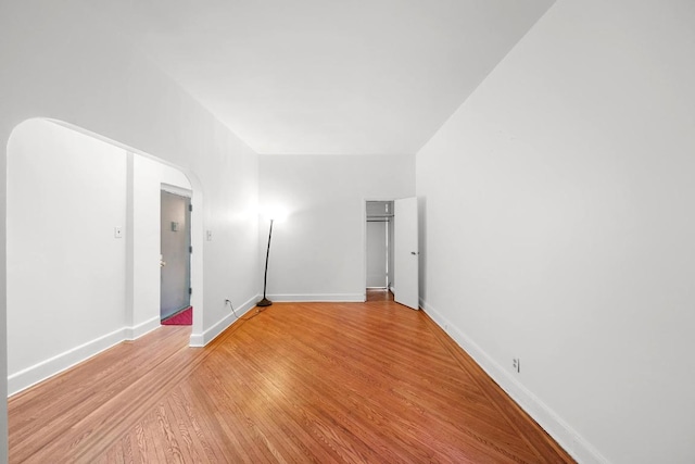 empty room featuring light wood-type flooring