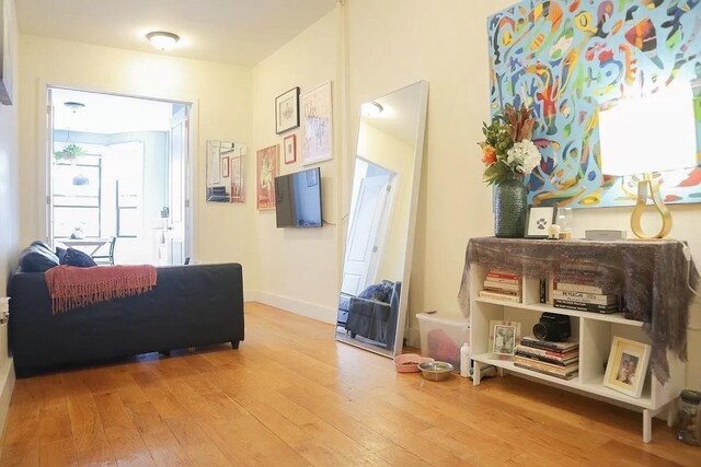 bedroom featuring light hardwood / wood-style floors