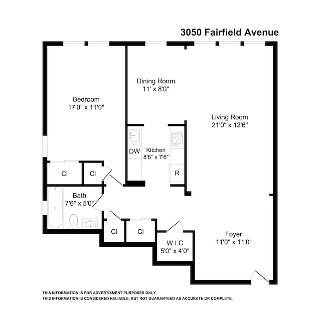 3050 Fairfield Ave Unit 8B, New York City, NY 10463 - floor plan / room layout
