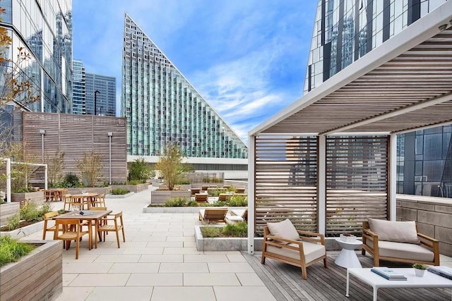 view of patio / terrace with an outdoor hangout area