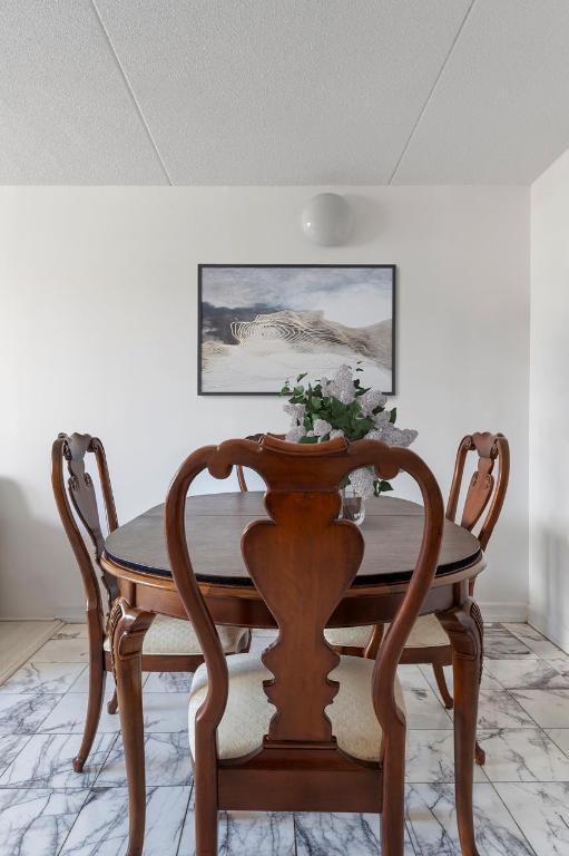 dining area with a textured ceiling