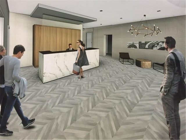 250 Mercer St Unit B603, New York City, NY 10012 - reception area with a chandelier