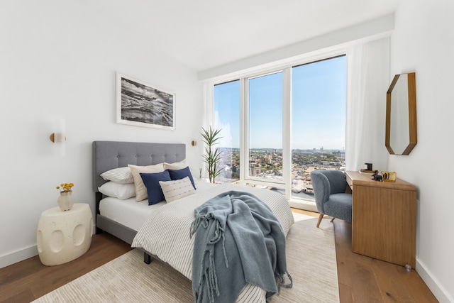 bedroom featuring hardwood / wood-style floors