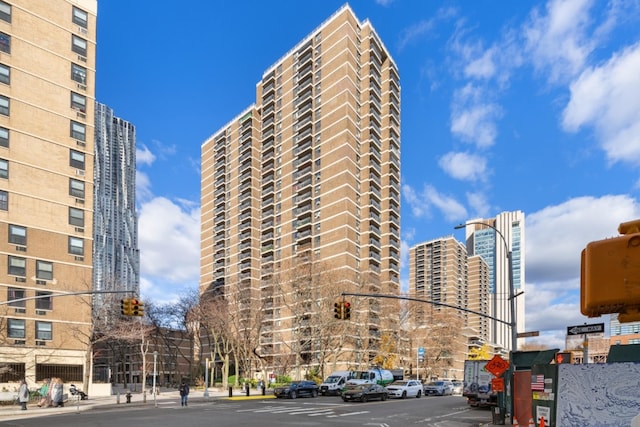 view of building exterior with a view of city