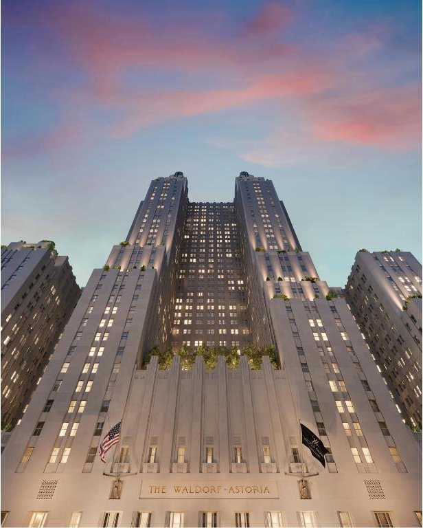 view of outdoor building at dusk